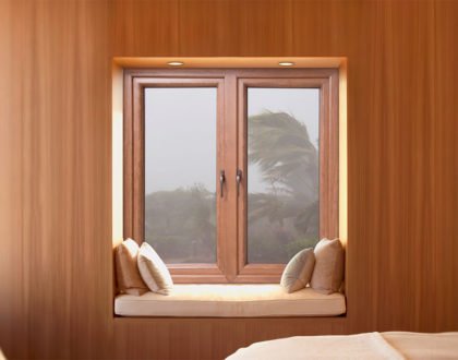 coloured upvc windows & doors in oakwood, walnut & several other finishes