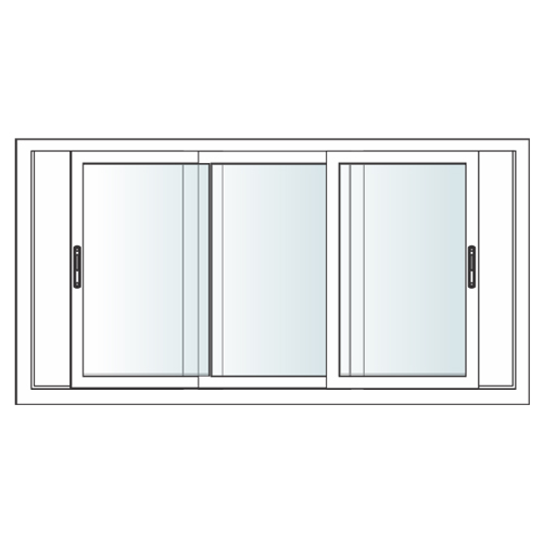 Aluminium hinged double window drawing - AppisCAD